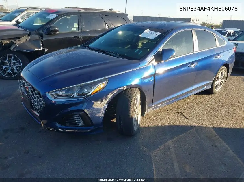 5NPE34AF4KH806078 2019 Hyundai Sonata Sel