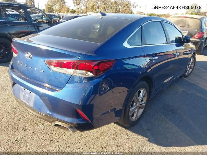 5NPE34AF4KH806078 2019 Hyundai Sonata Sel