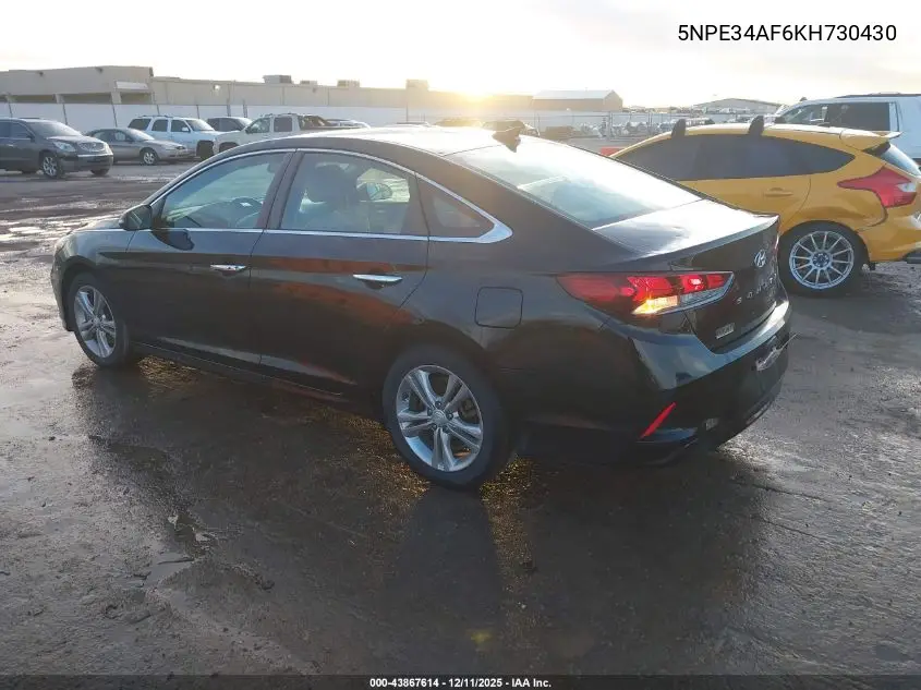 5NPE34AF6KH730430 2019 Hyundai Sonata Sel