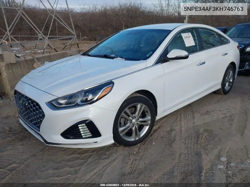 5NPE34AF3KH746763 2019 Hyundai Sonata Sel