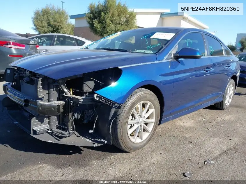 5NPE24AF8KH820360 2019 Hyundai Sonata Se