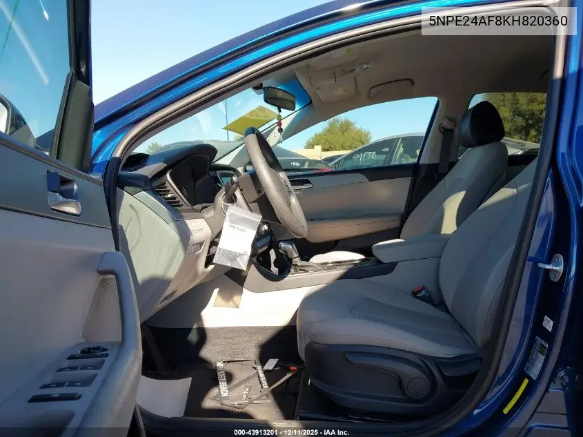 5NPE24AF8KH820360 2019 Hyundai Sonata Se