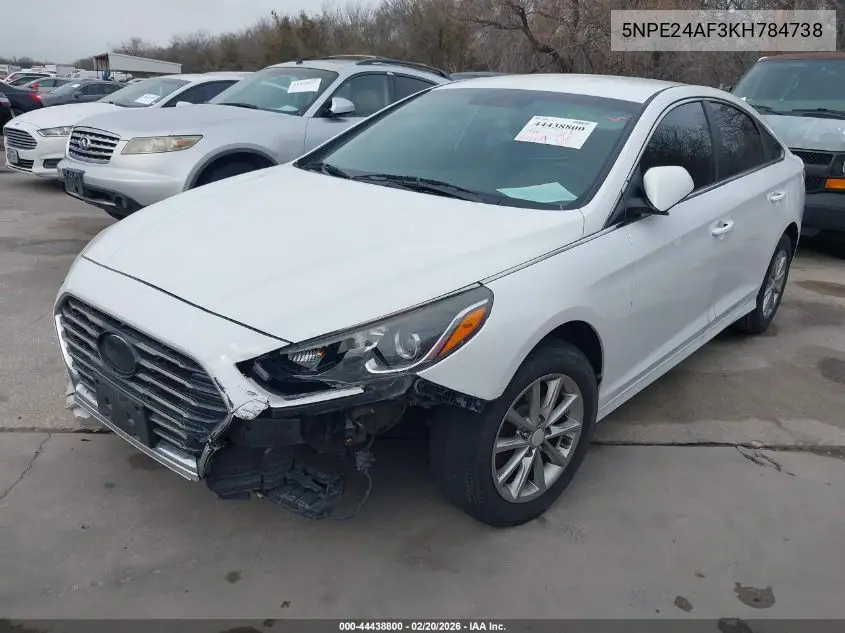 5NPE24AF3KH784738 2019 Hyundai Sonata Se