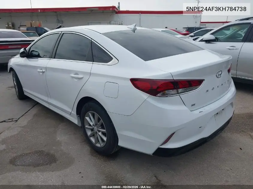 5NPE24AF3KH784738 2019 Hyundai Sonata Se