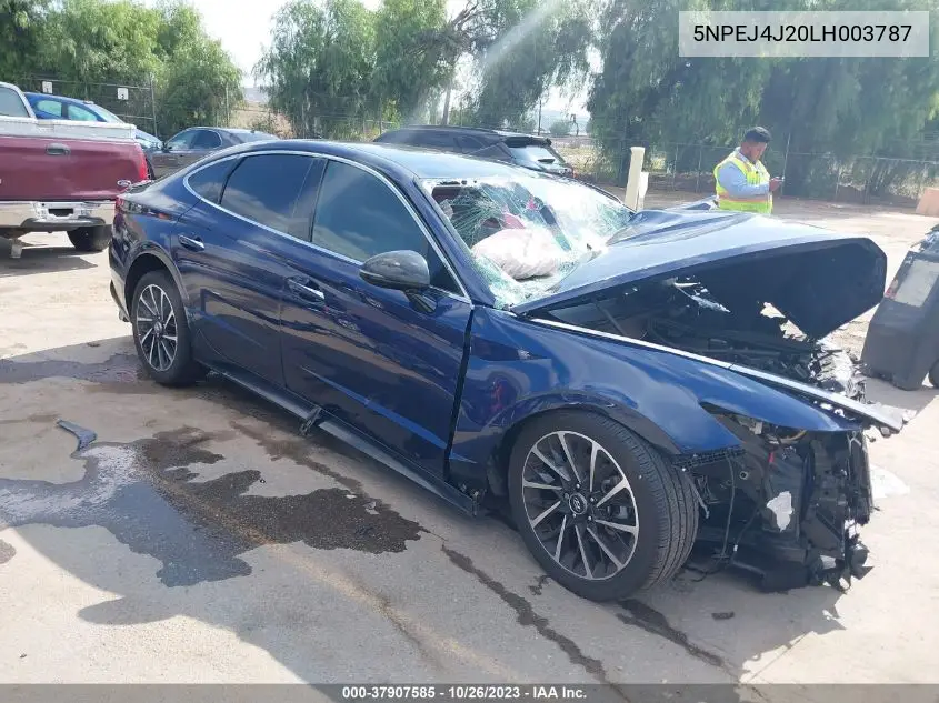 5NPEJ4J20LH003787 2020 Hyundai Sonata Sel Plus