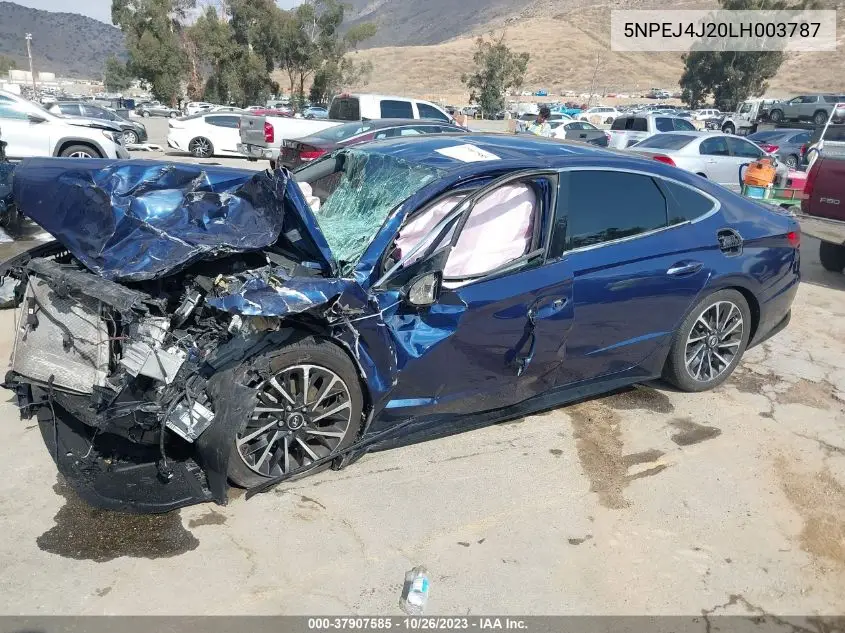 5NPEJ4J20LH003787 2020 Hyundai Sonata Sel Plus