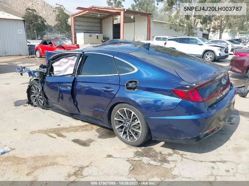 5NPEJ4J20LH003787 2020 Hyundai Sonata Sel Plus