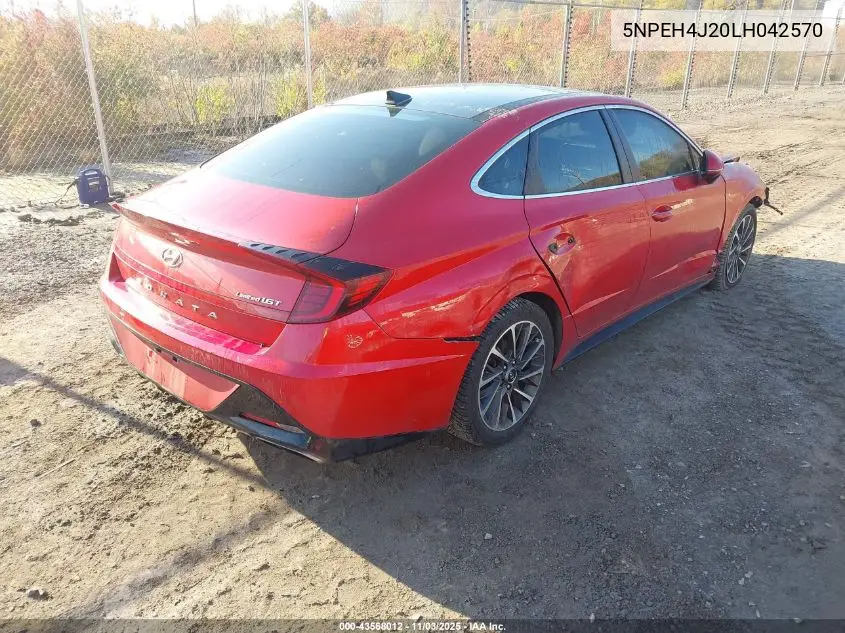 5NPEH4J20LH042570 2020 Hyundai Sonata Limited