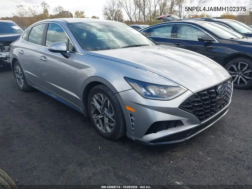 5NPEL4JA8MH102375 2021 Hyundai Sonata Sel