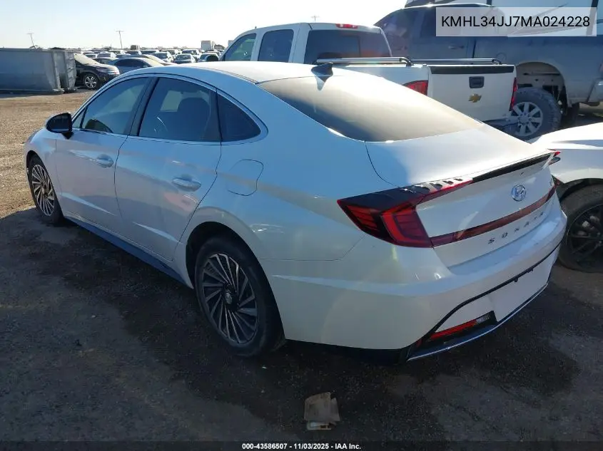KMHL34JJ7MA024228 2021 Hyundai Sonata Sel