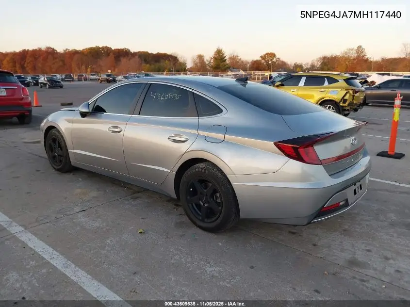 5NPEG4JA7MH117440 2021 Hyundai Sonata Se