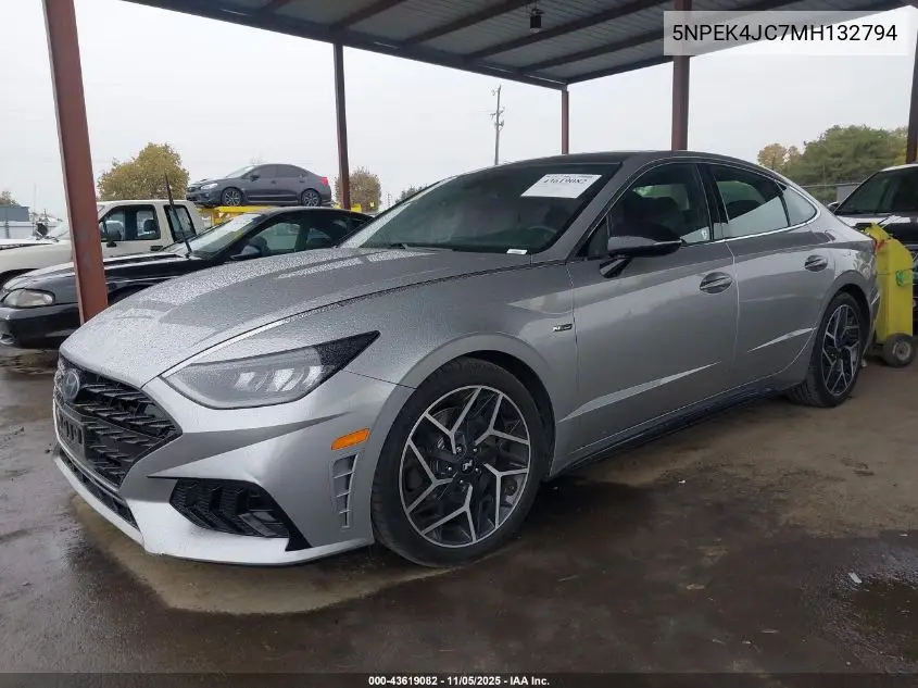 5NPEK4JC7MH132794 2021 Hyundai Sonata N Line