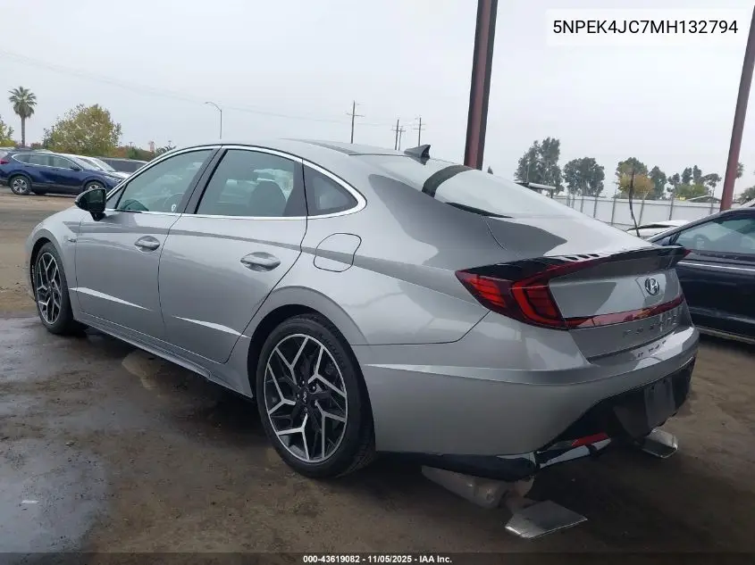 5NPEK4JC7MH132794 2021 Hyundai Sonata N Line