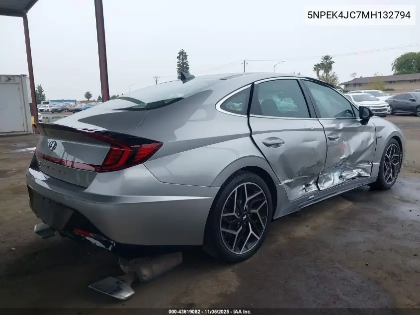 5NPEK4JC7MH132794 2021 Hyundai Sonata N Line