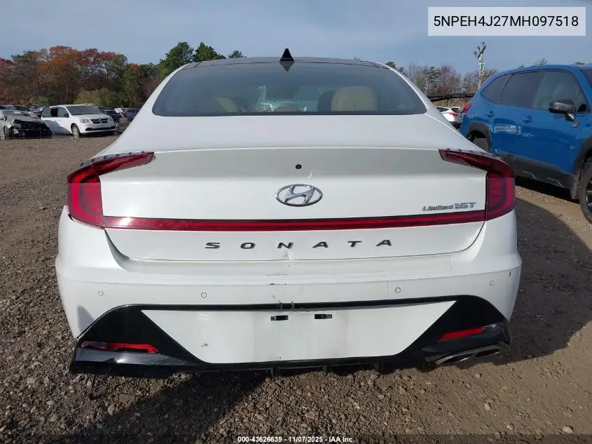 5NPEH4J27MH097518 2021 Hyundai Sonata Limited