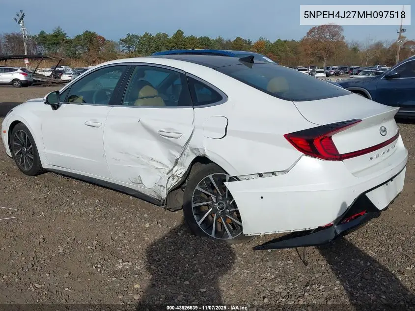 5NPEH4J27MH097518 2021 Hyundai Sonata Limited