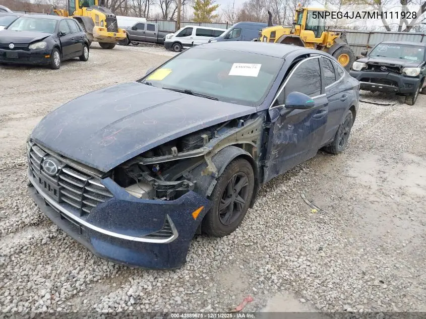 5NPEG4JA7MH111928 2021 Hyundai Sonata Se