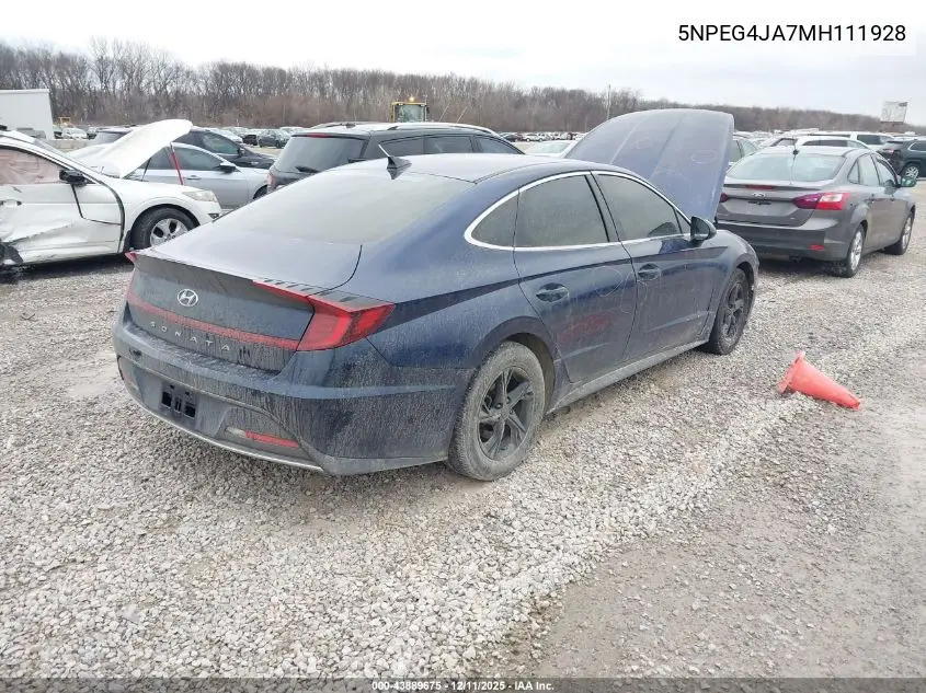 5NPEG4JA7MH111928 2021 Hyundai Sonata Se