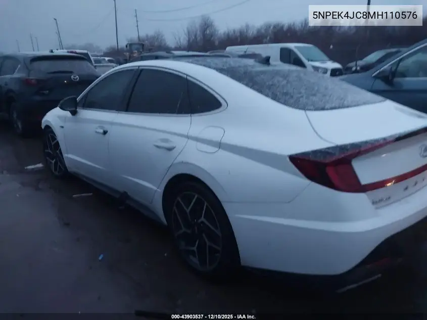 5NPEK4JC8MH110576 2021 Hyundai Sonata N Line