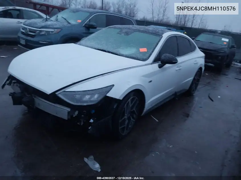 5NPEK4JC8MH110576 2021 Hyundai Sonata N Line