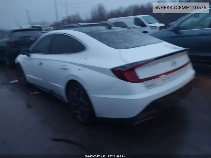 5NPEK4JC8MH110576 2021 Hyundai Sonata N Line