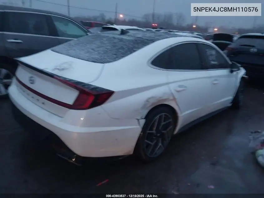 5NPEK4JC8MH110576 2021 Hyundai Sonata N Line