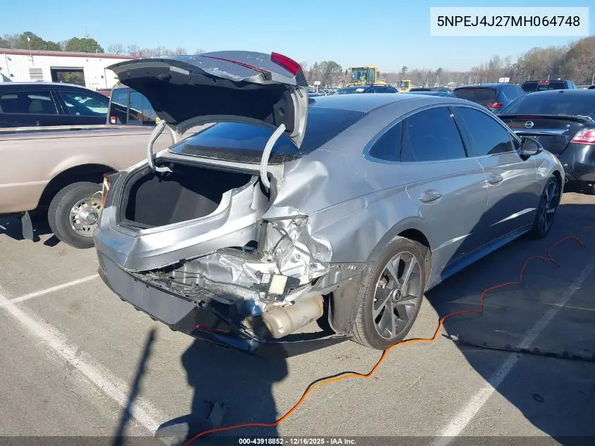 5NPEJ4J27MH064748 2021 Hyundai Sonata Sel Plus