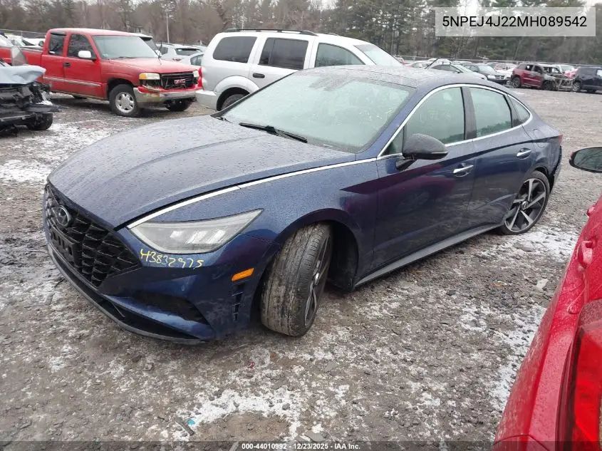 5NPEJ4J22MH089542 2021 Hyundai Sonata Sel Plus