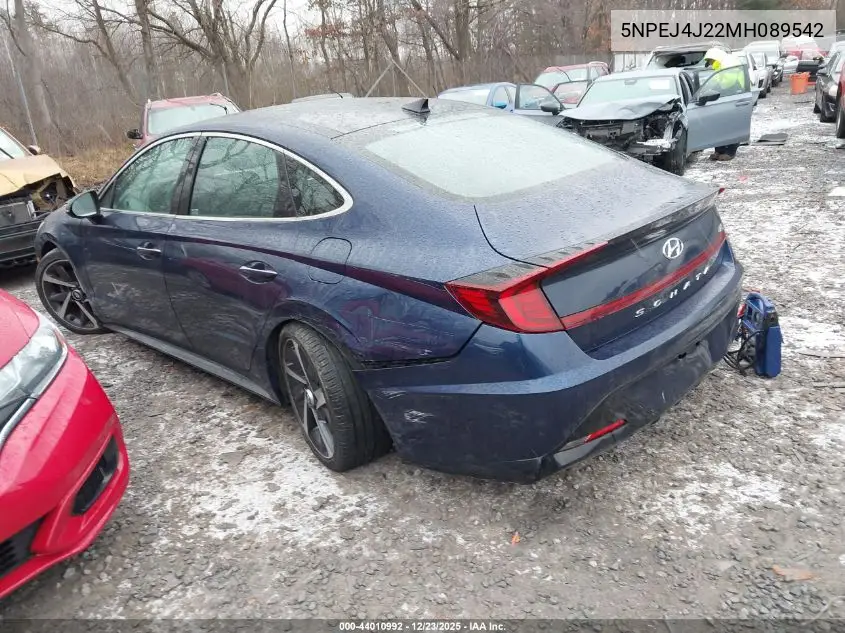 5NPEJ4J22MH089542 2021 Hyundai Sonata Sel Plus