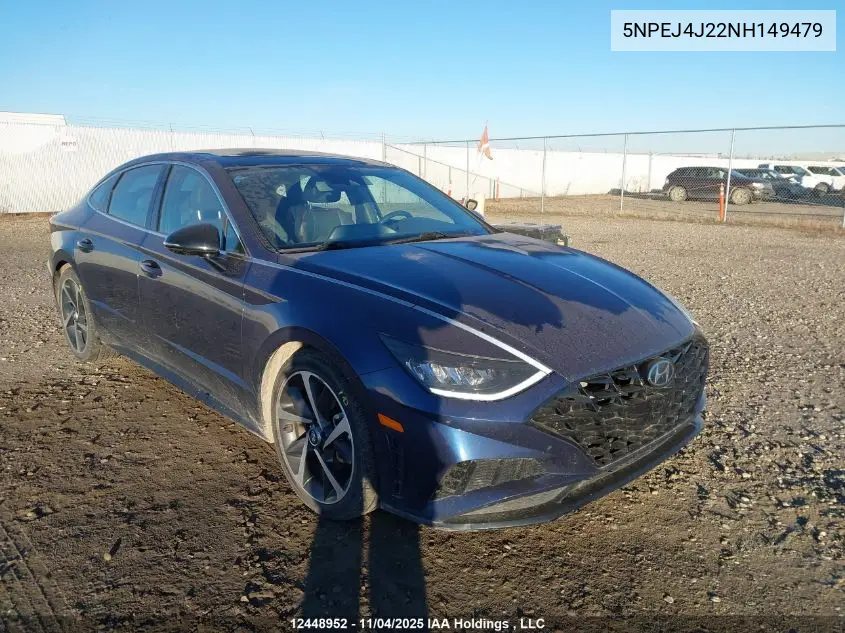 5NPEJ4J22NH149479 2022 Hyundai Sonata Sel Plus