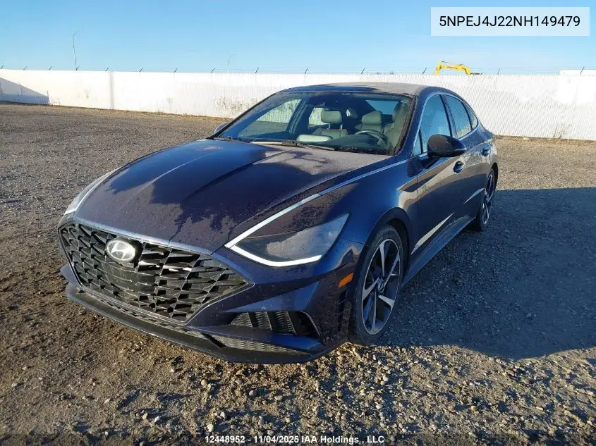 5NPEJ4J22NH149479 2022 Hyundai Sonata Sel Plus