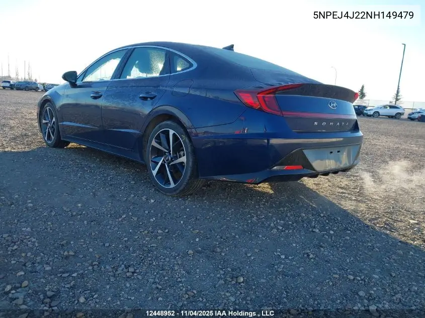 5NPEJ4J22NH149479 2022 Hyundai Sonata Sel Plus