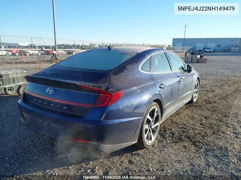 5NPEJ4J22NH149479 2022 Hyundai Sonata Sel Plus