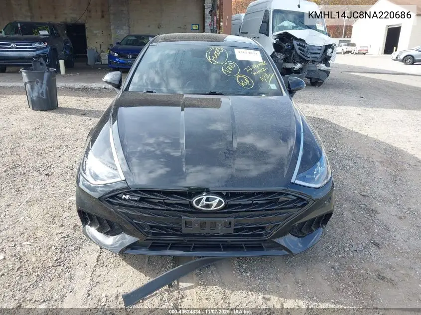 KMHL14JC8NA220686 2022 Hyundai Sonata N Line