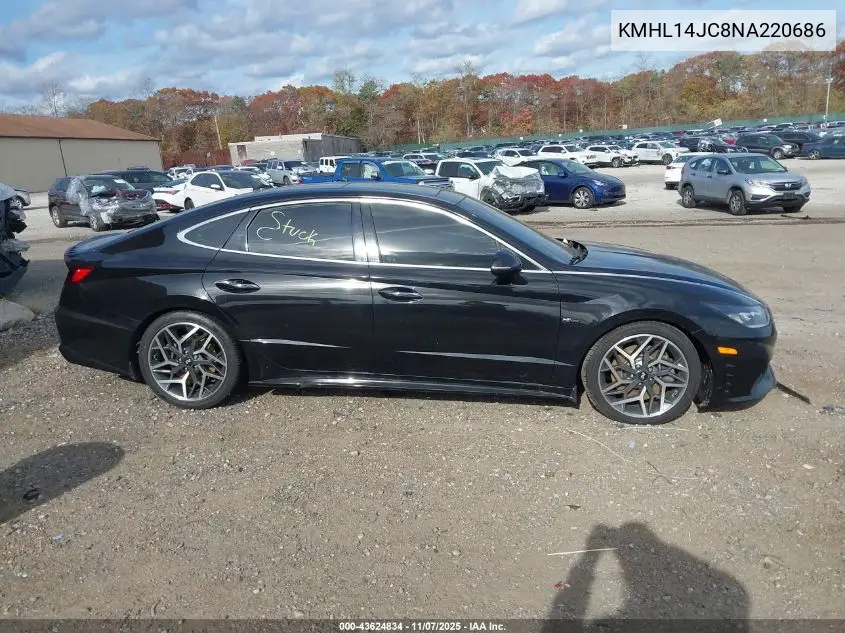 KMHL14JC8NA220686 2022 Hyundai Sonata N Line