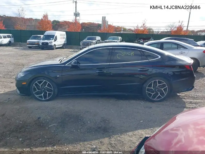 KMHL14JC8NA220686 2022 Hyundai Sonata N Line