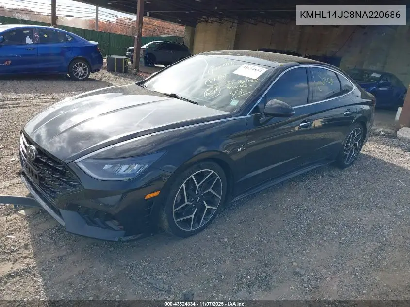 KMHL14JC8NA220686 2022 Hyundai Sonata N Line