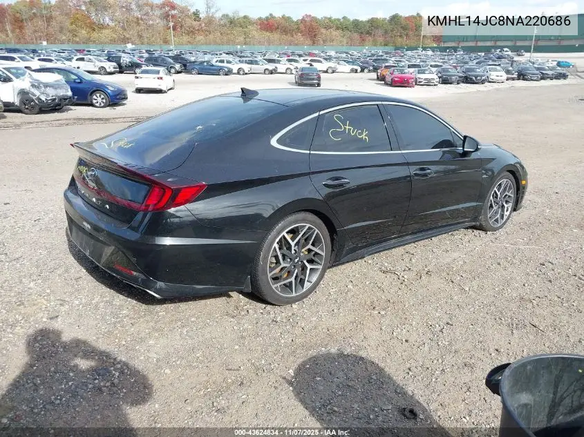 KMHL14JC8NA220686 2022 Hyundai Sonata N Line