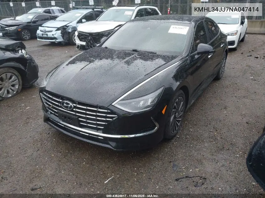 KMHL34JJ7NA047414 2022 Hyundai Sonata Hybrid Sel