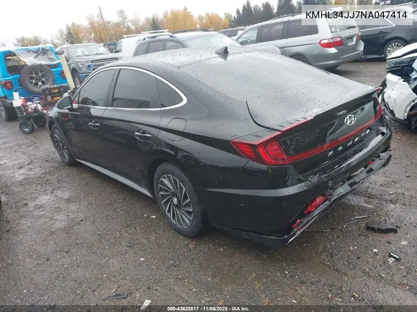 KMHL34JJ7NA047414 2022 Hyundai Sonata Hybrid Sel