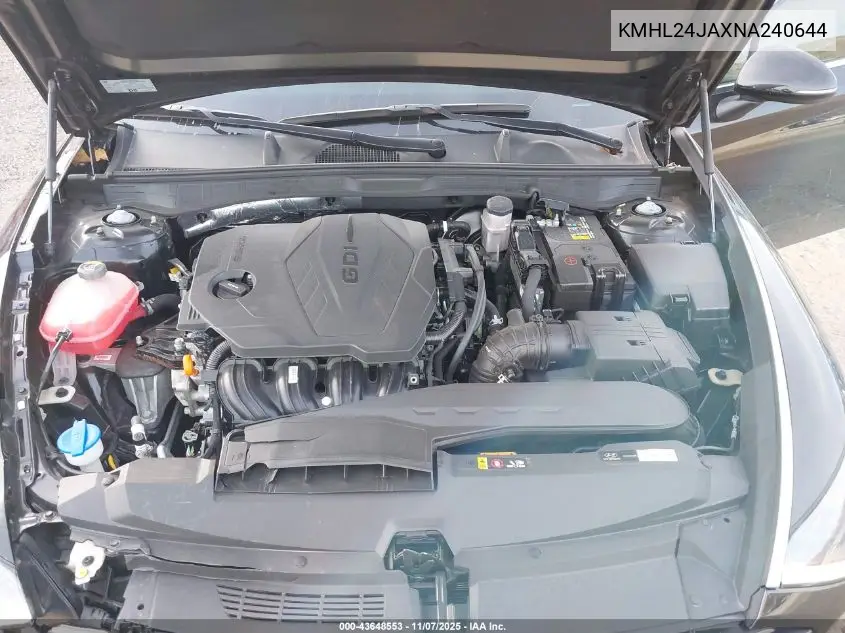 KMHL24JAXNA240644 2022 Hyundai Sonata Se