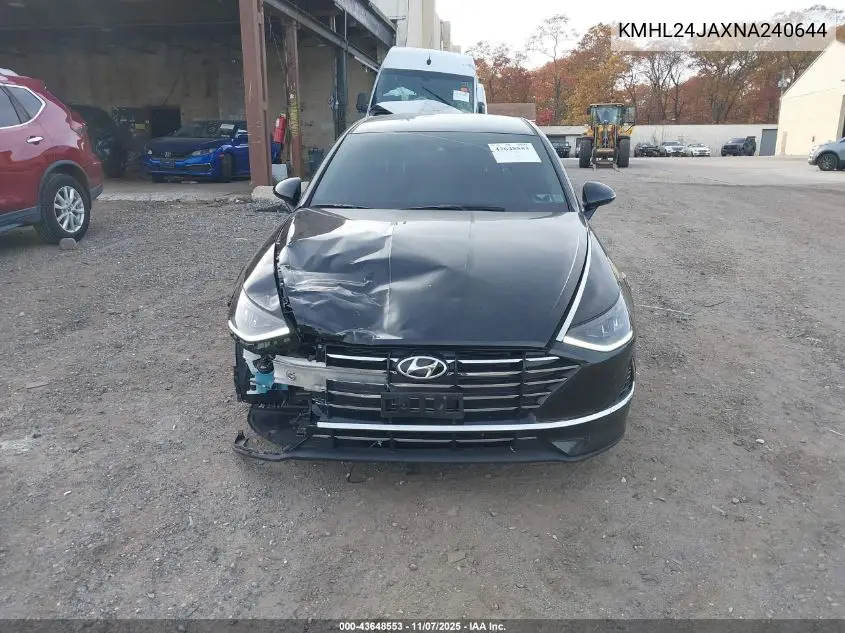 KMHL24JAXNA240644 2022 Hyundai Sonata Se