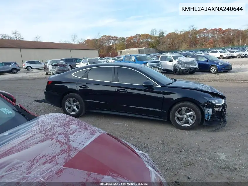 KMHL24JAXNA240644 2022 Hyundai Sonata Se
