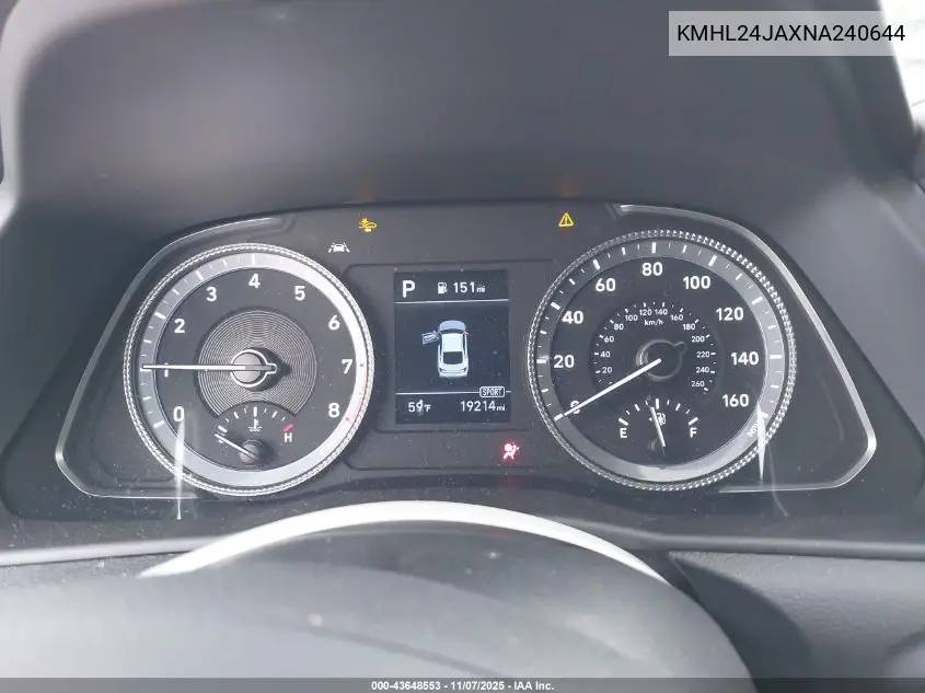 KMHL24JAXNA240644 2022 Hyundai Sonata Se
