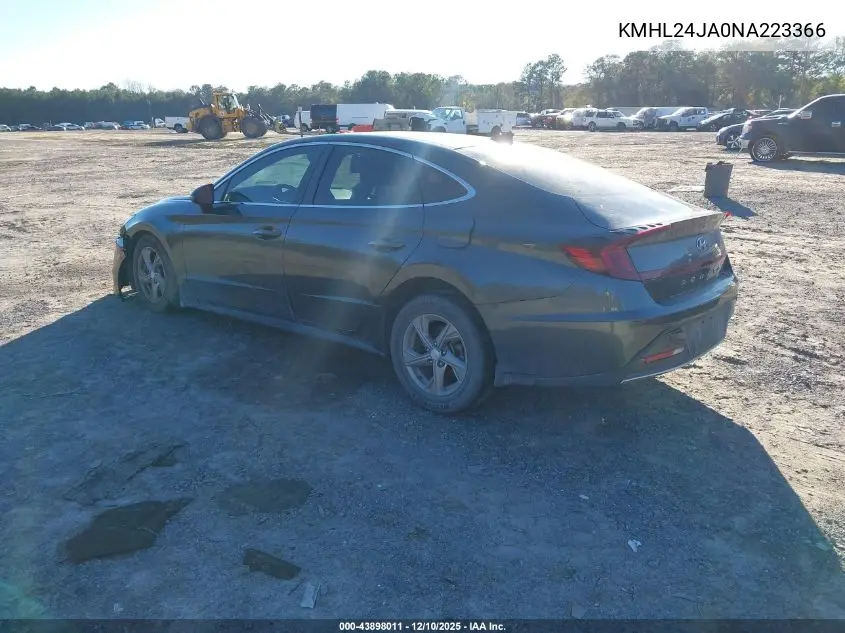 KMHL24JA0NA223366 2022 Hyundai Sonata Se