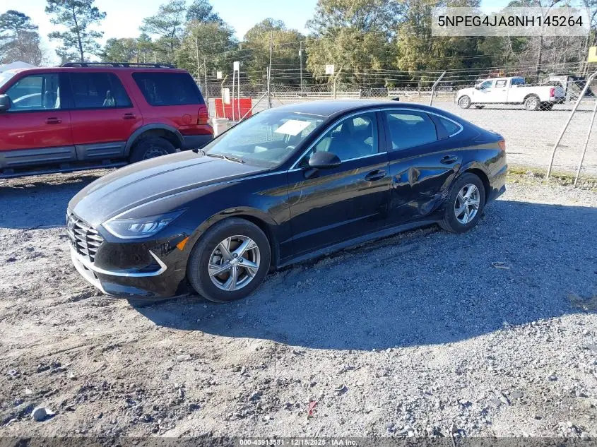 5NPEG4JA8NH145264 2022 Hyundai Sonata Se