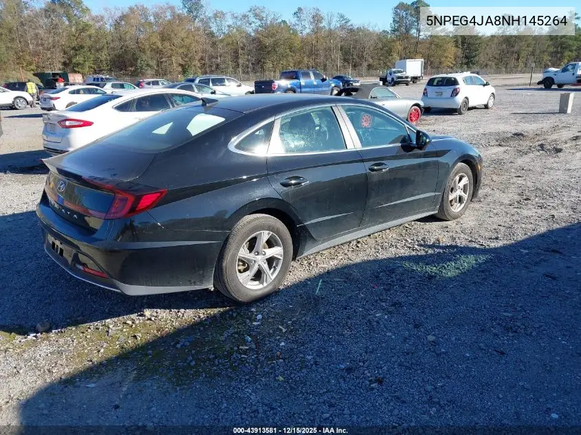 5NPEG4JA8NH145264 2022 Hyundai Sonata Se