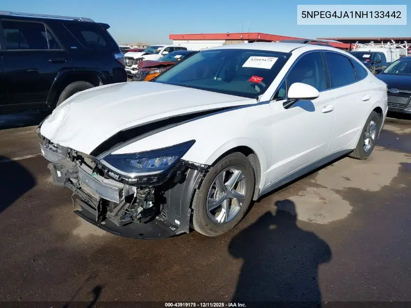 5NPEG4JA1NH133442 2022 Hyundai Sonata Se