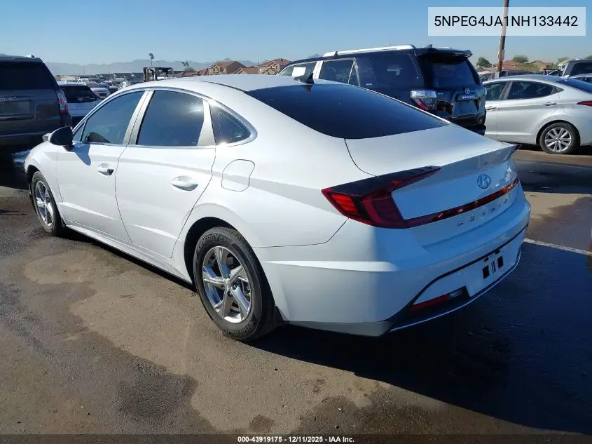 5NPEG4JA1NH133442 2022 Hyundai Sonata Se