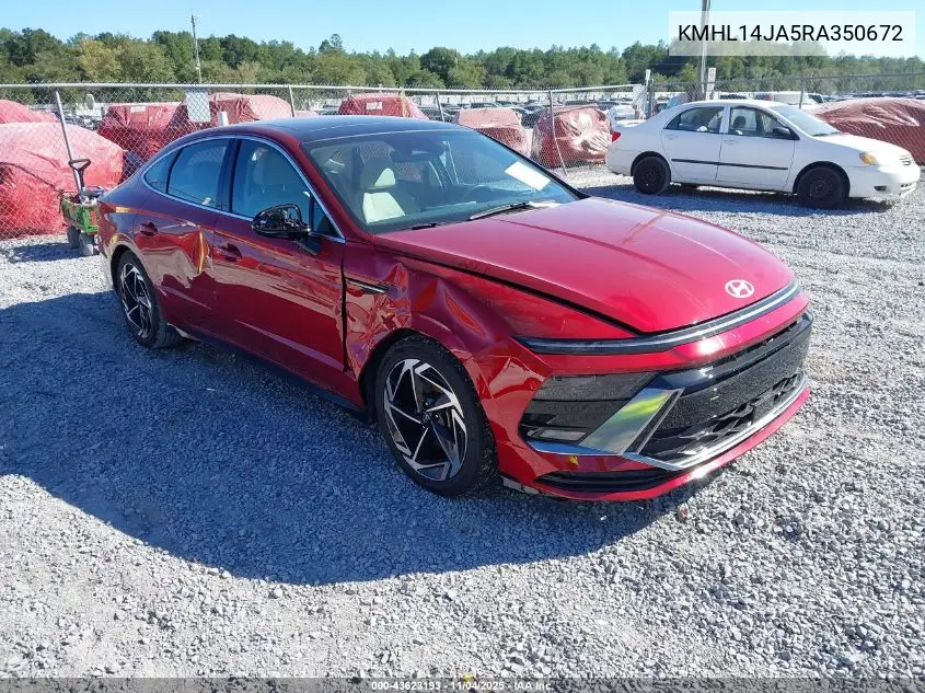 KMHL14JA5RA350672 2024 Hyundai Sonata Sel